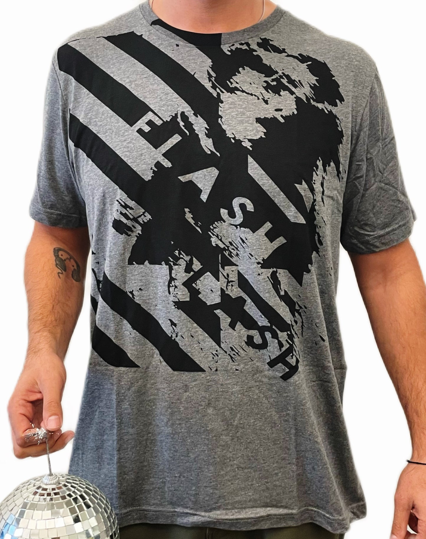 1204 Grey Full Cover Print basic tee