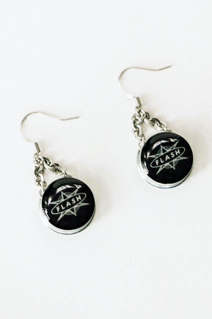 1004 - Flash Bullet Earrings in Black